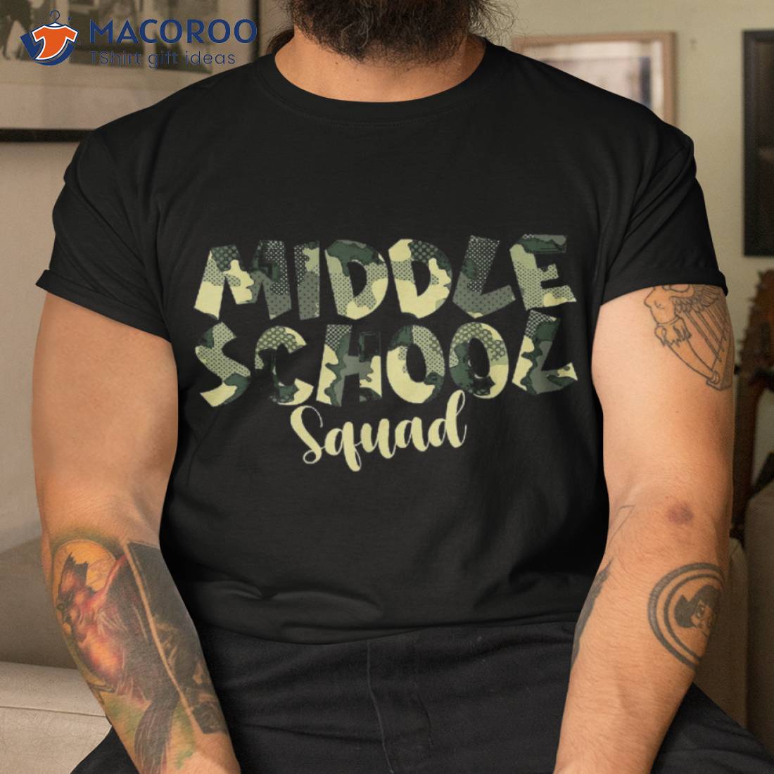 Camo Middle School Squad Back To Teacher And Child Shirt