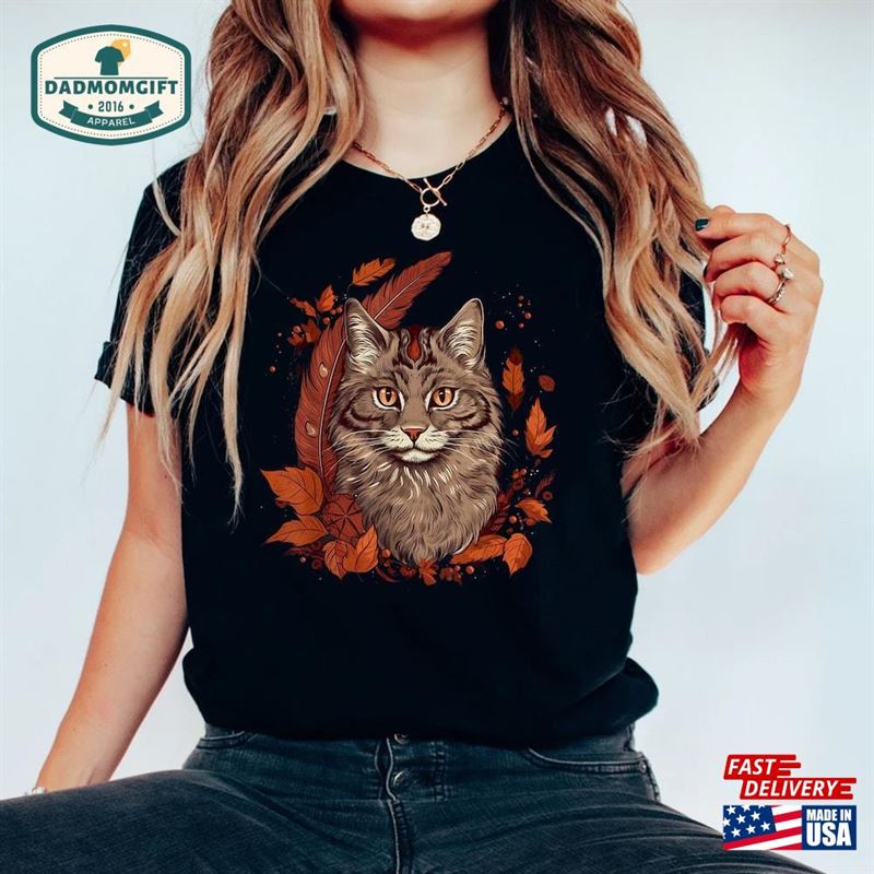 Cat Autumn Fall Shirt Funny Thanksgiving T Unisex Hoodie