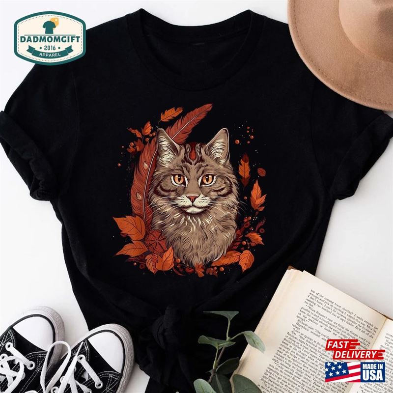 Cat Autumn Fall Shirt Funny Thanksgiving T Unisex Hoodie