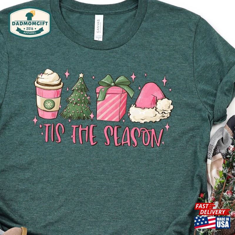 Christmas Shirt Tis The Season Peppermint Latte Classic Sweatshirt