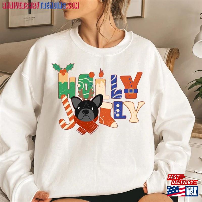 Christmas Sweatshirt Holly Joyly Merry Hoodie