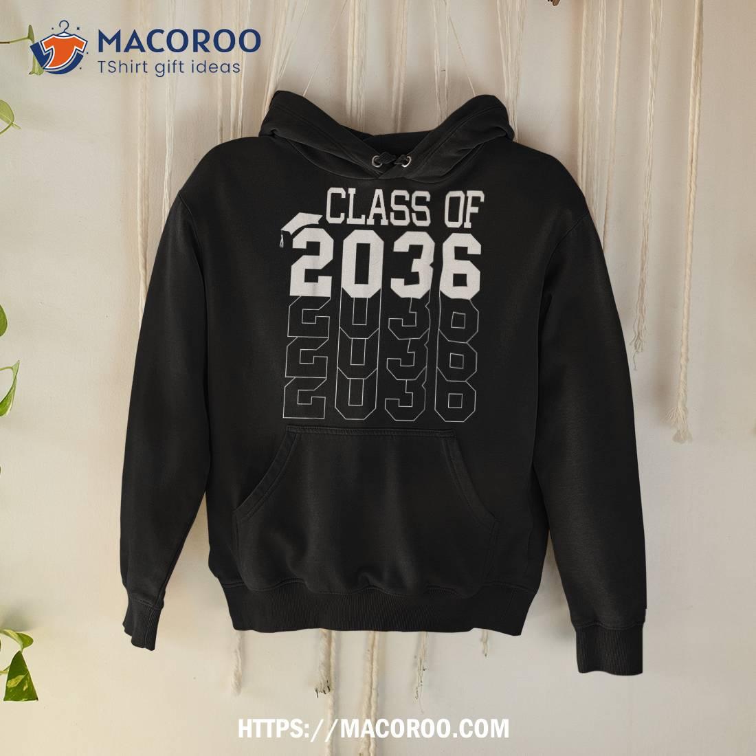 Class Of 2036 First Day School Grow With Me Graduation Shirt