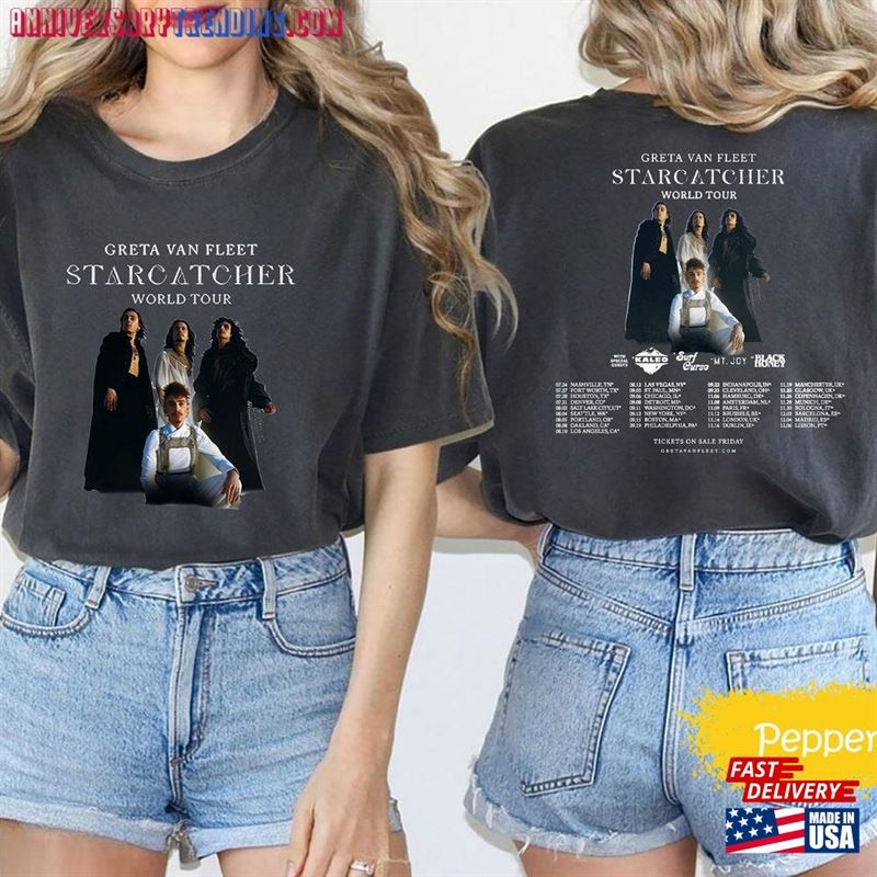 Comfort Color Greta Van Fleet Starcatcher World Tour 2023 Shirt Concert Fleetfan T-Shirt Sweatshirt