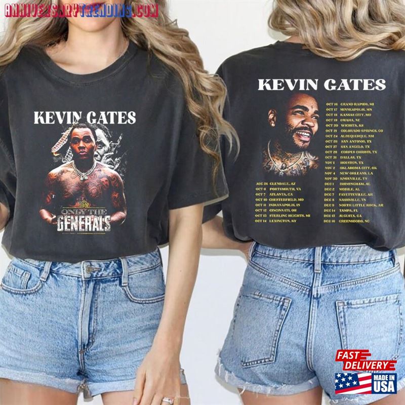 Comfort Color Kevin Gates Only The Generals Tour 2023 Shirt Fan Concert Tee T-Shirt Classic