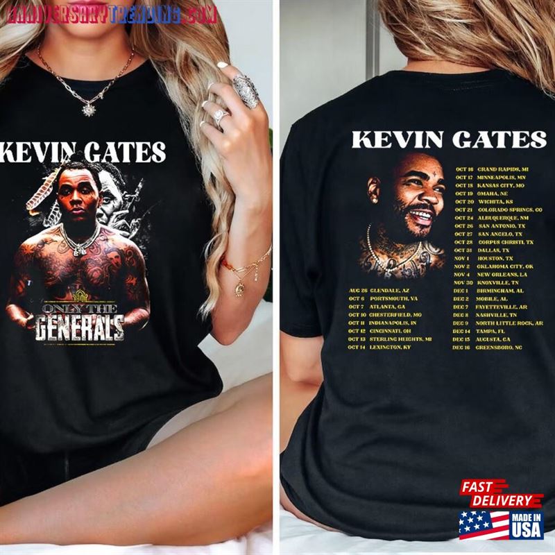 Comfort Color Kevin Gates Only The Generals Tour 2023 Shirt Fan Concert Tee T-Shirt Classic