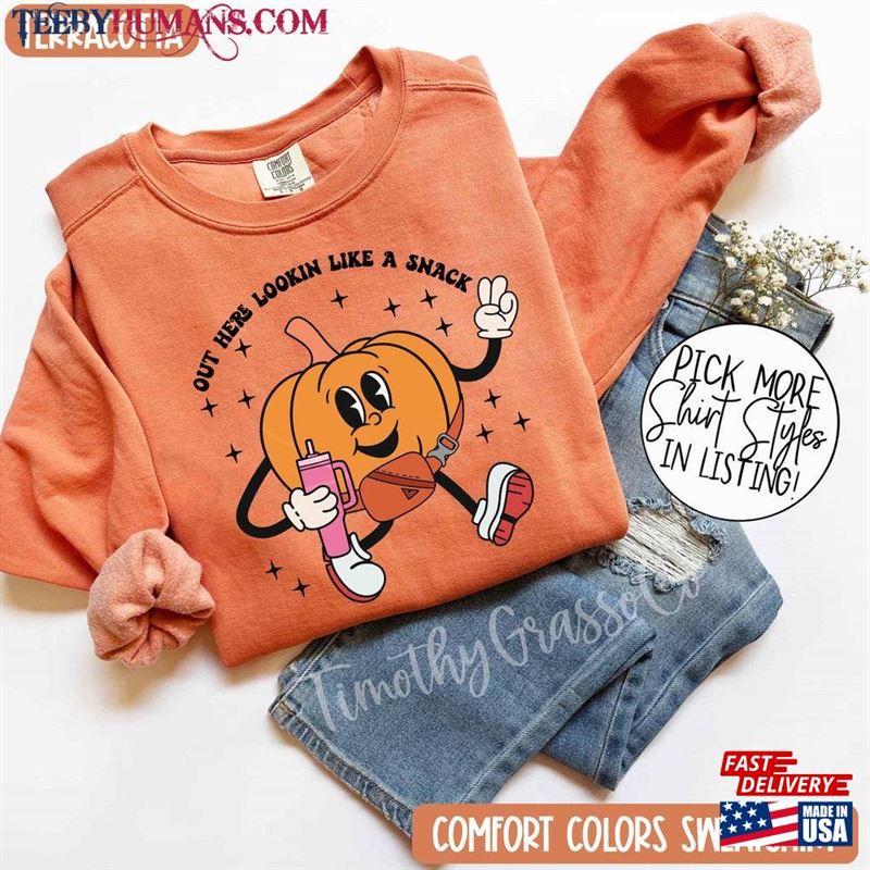 Comfort Colors Bou Jee Pumpkin Fall Sweatshirt Cute Sweater Hoodie T-Shirt