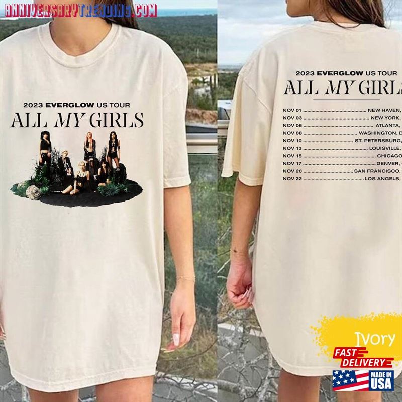 Comfort Colors Everglow Us Tour All My Girls 2023 T-Shirt Fan Shirt Concert Classic