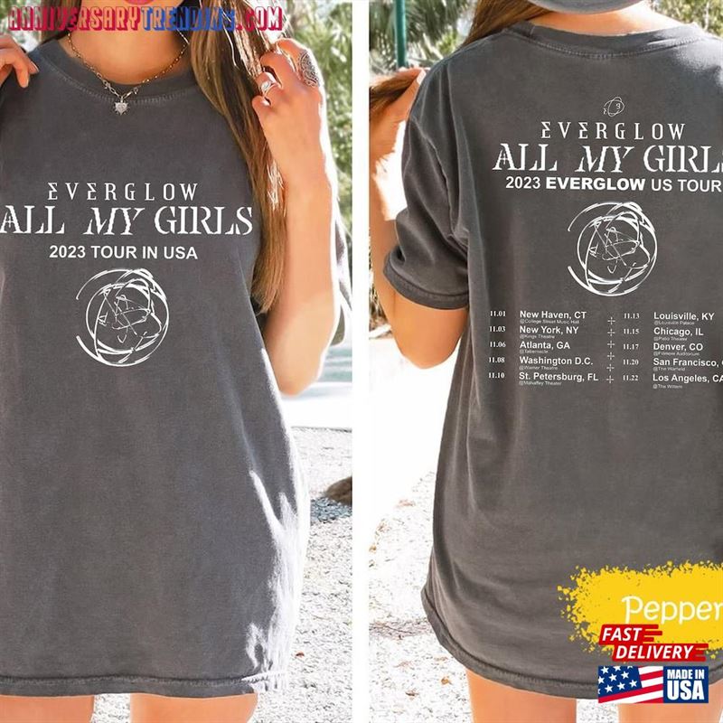 Comfort Colors Everglow Us Tour All My Girls 2023 T-Shirt Fan Shirt Concert Sweatshirt