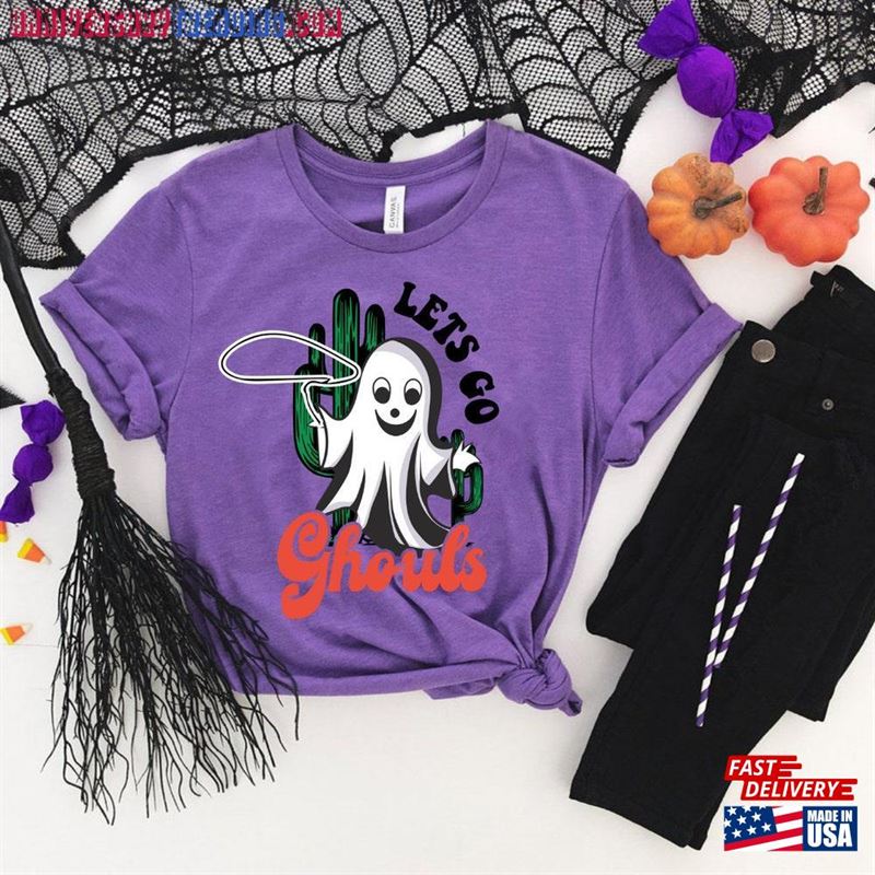 Comfort Colors Lets Go Ghouls Shirt Vintage Ghost Sweatshirt T-Shirt