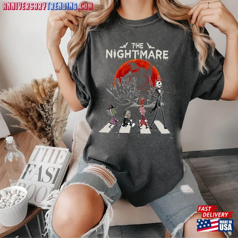 Comfort Colors Nightmare Before Christmas Shirt Jack Skellington Lock Shock Sweatshirt T-Shirt