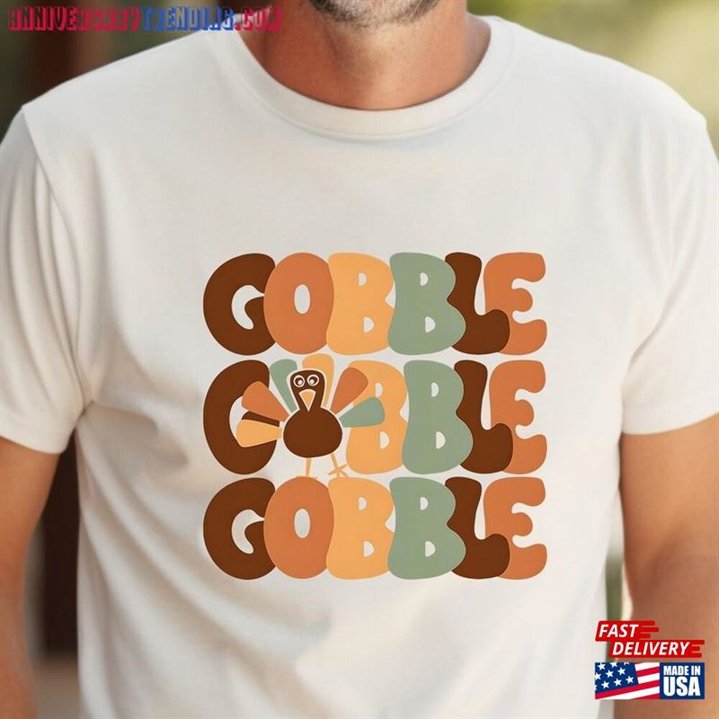 Comfort Colors? Retro Gobble T Shirt Thanksgiving Sweatshirt Classic