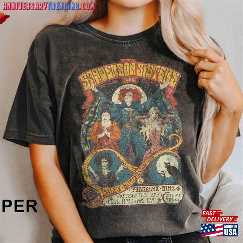 Comfort Colors Vintage Halloween The Sanderson Sisters Shirt Hocus Pocus T-Shirt Unisex Classic