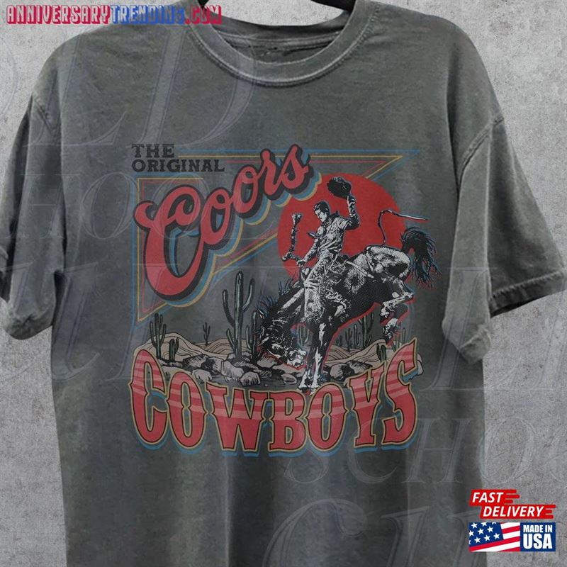 Coors Western Cowboy T-Shirt Vintage 90S Shirt Retro Tee Hoodie