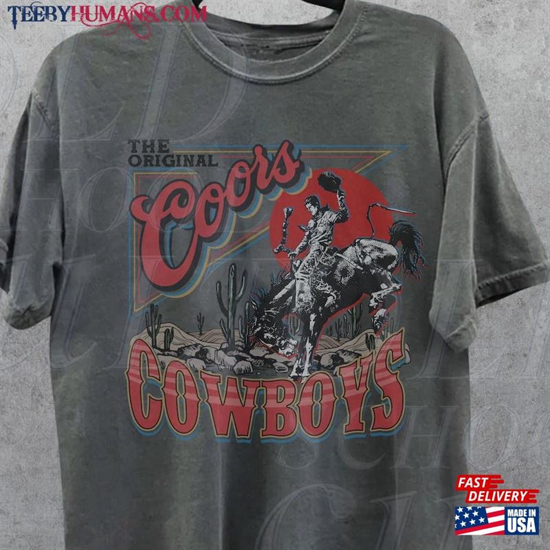 Coors Western Cowboy T-Shirt Vintage 90S Shirt Retro Tee Sweatshirt