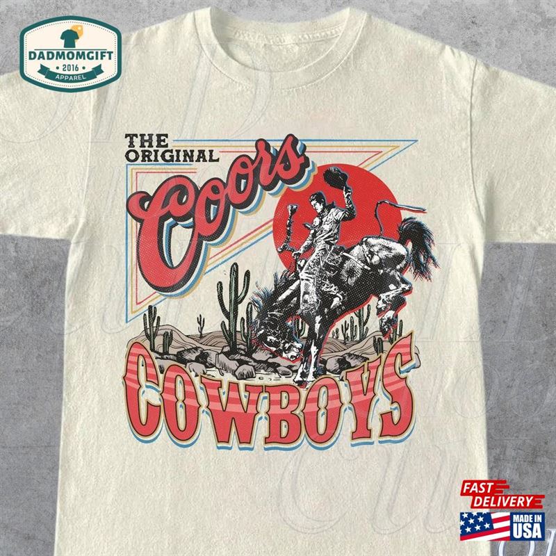 Coors Western Cowboy T-Shirt Vintage 90S Shirt Retro Tee Sweatshirt