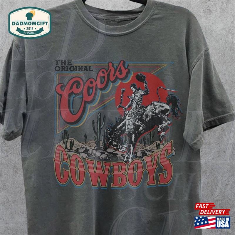 Coors Western Cowboy T-Shirt Vintage 90S Shirt Retro Tee Sweatshirt