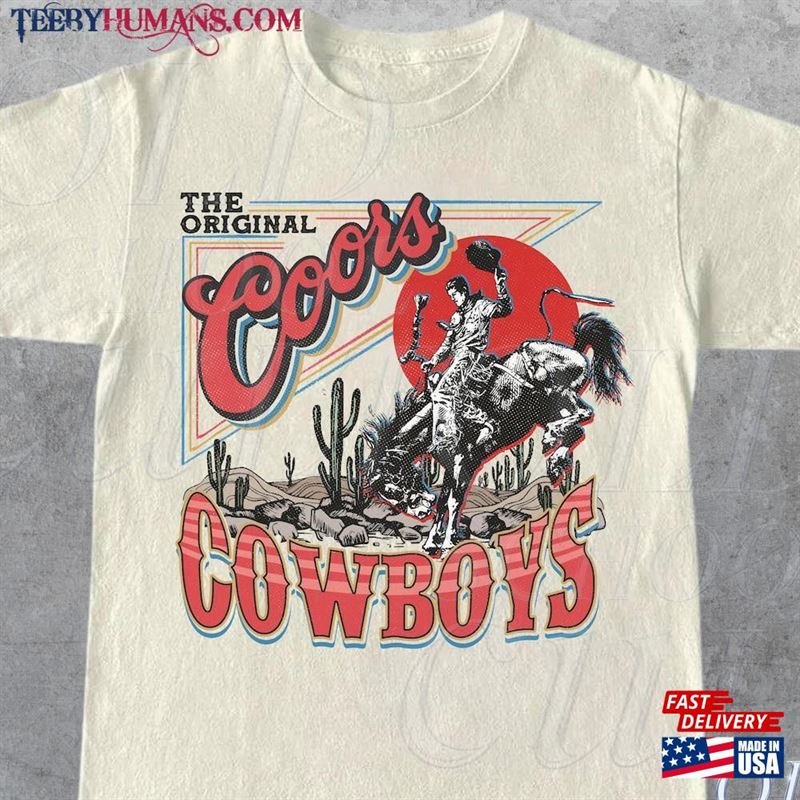 Coors Western Cowboy T-Shirt Vintage 90S Shirt Retro Tee Sweatshirt