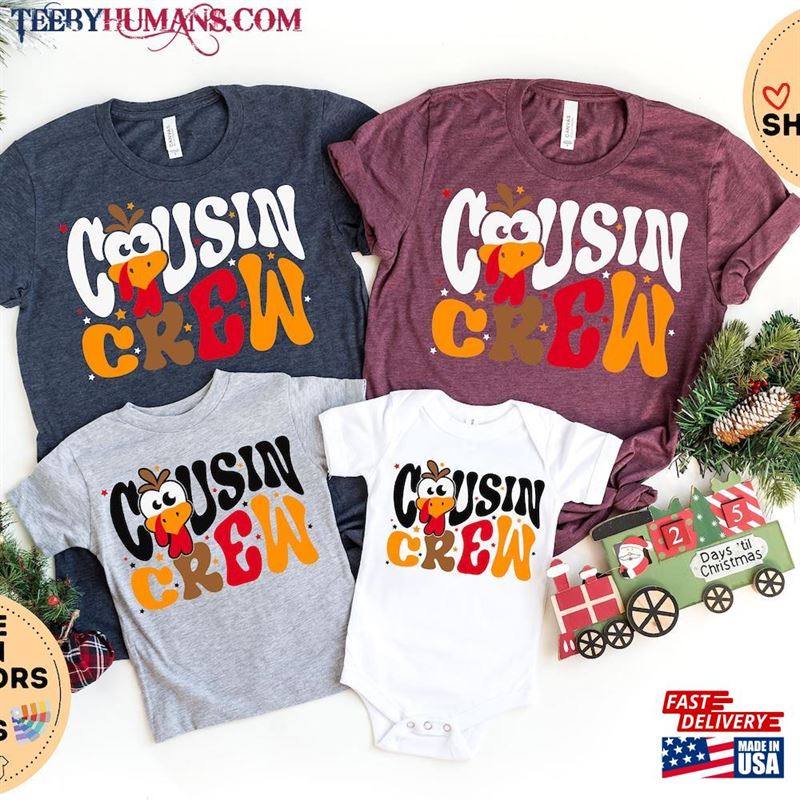 Cousin Crew Thanksgiving Shirt Family Matching Classic Hoodie