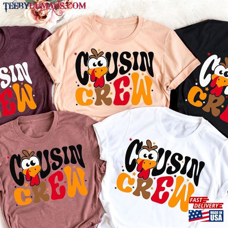 Cousin Crew Thanksgiving Shirt Family Matching Classic Hoodie