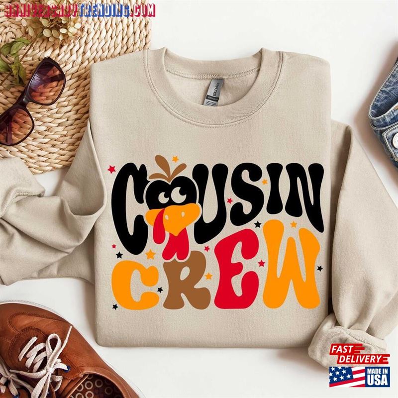 Cousin Crew Thanksgiving Sweatshirt Gobble Family Shirt Classic T-Shirt