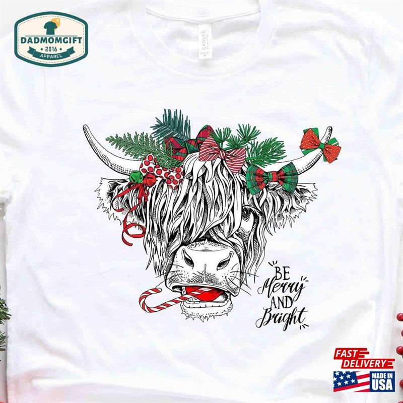 Cow Christmas Shirt Merry Heifers Tee T-Shirt Sweatshirt