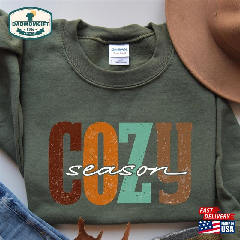 Cozy Season Sweatshirt Retro Fall Get Classic T-Shirt