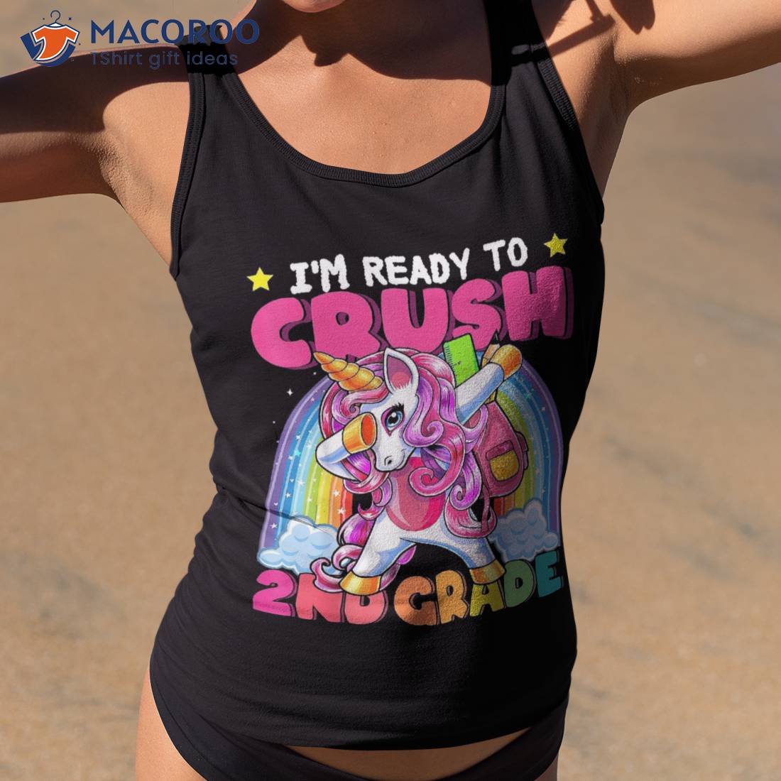 Crush 2nd Grade Dabbing Unicorn Back To School Girls Gift Shirt