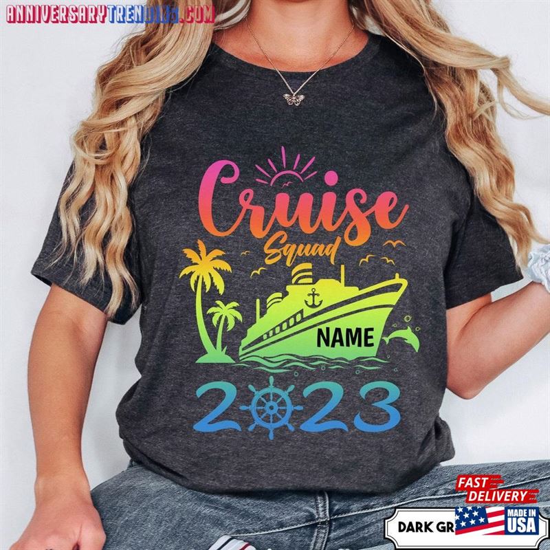 Custom Cruise Squad 2023 Shirt Shirts Family Vacation T-Shirt Unisex