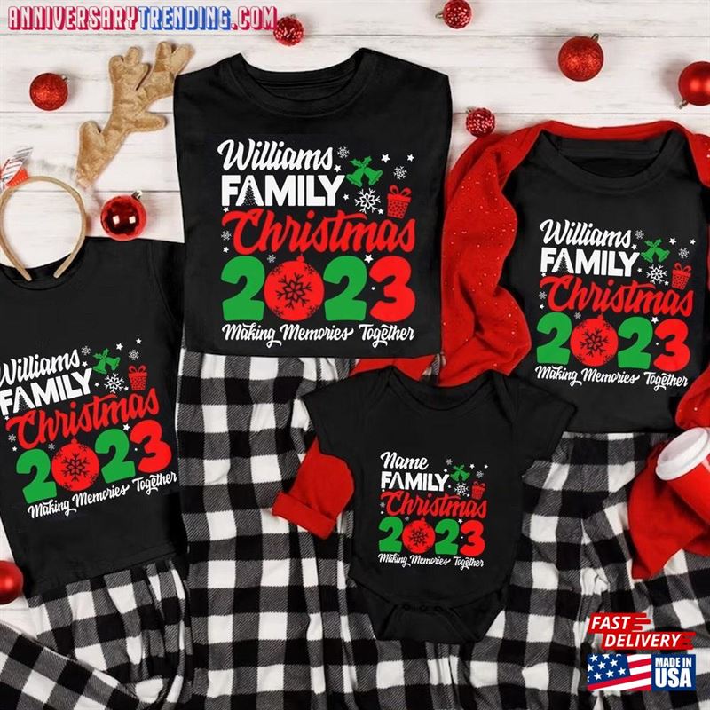 Custom Family Christmas Shirt Making Memories Together Group Shirts Classic Sweatshirt