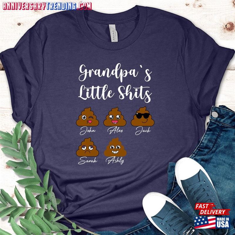 Custom Grandpa’s Little Shits T-Shirt Cute Shirt Classic Sweatshirt