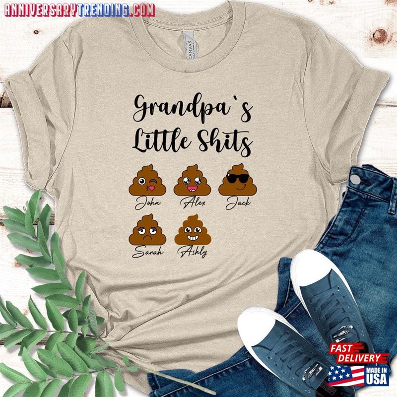 Custom Grandpa’s Little Shits T-Shirt Cute Shirt Classic Sweatshirt