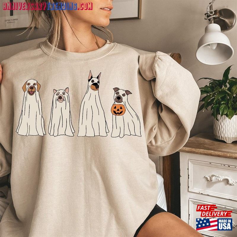 Custom Halloween Sweatshirt Sweater Ghost T-Shirt Classic