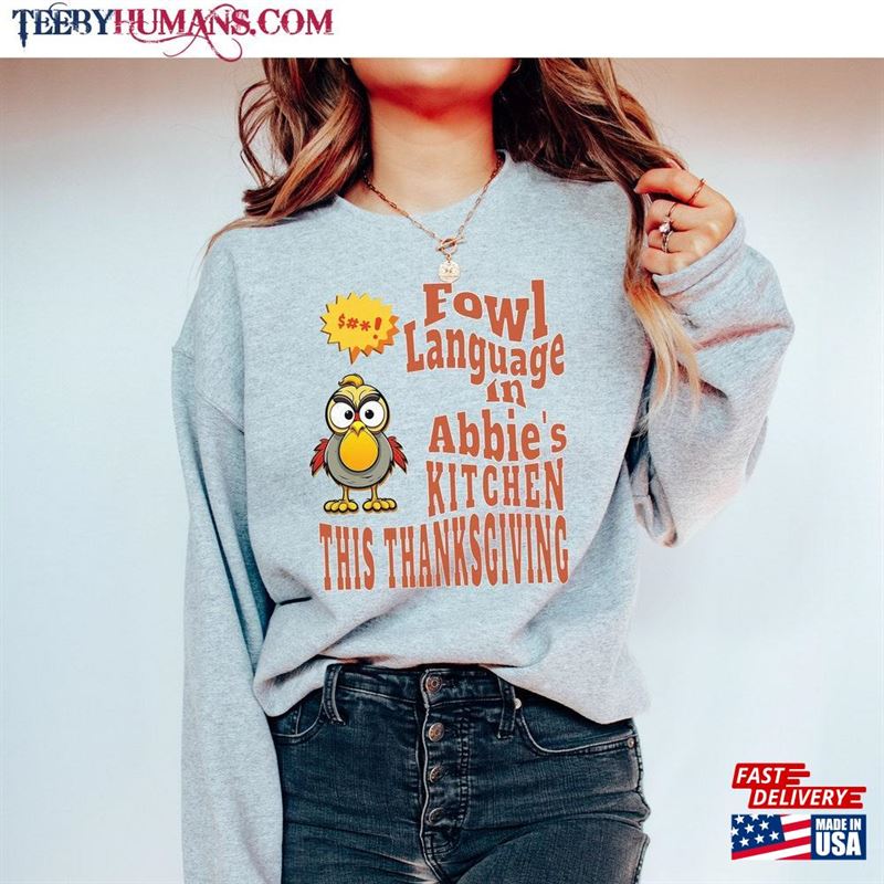 Custom Name Thanksgiving Sweatshirt Funny Turkey Sweater Personalized Jumper T-Shirt