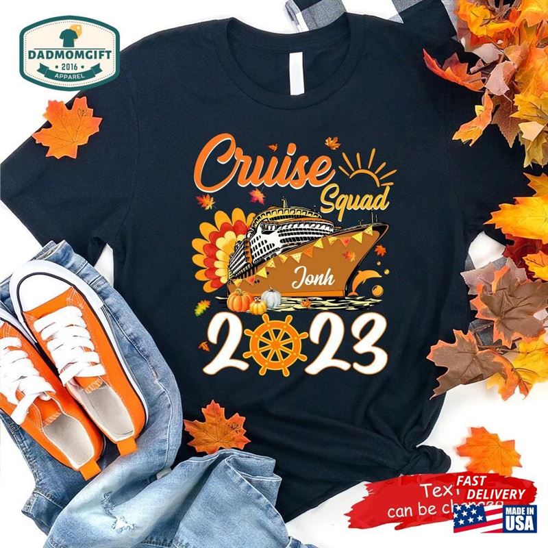 Custom Thanksgiving Cruise Squad Shirt Family Vacation Tee Classic Hoodie