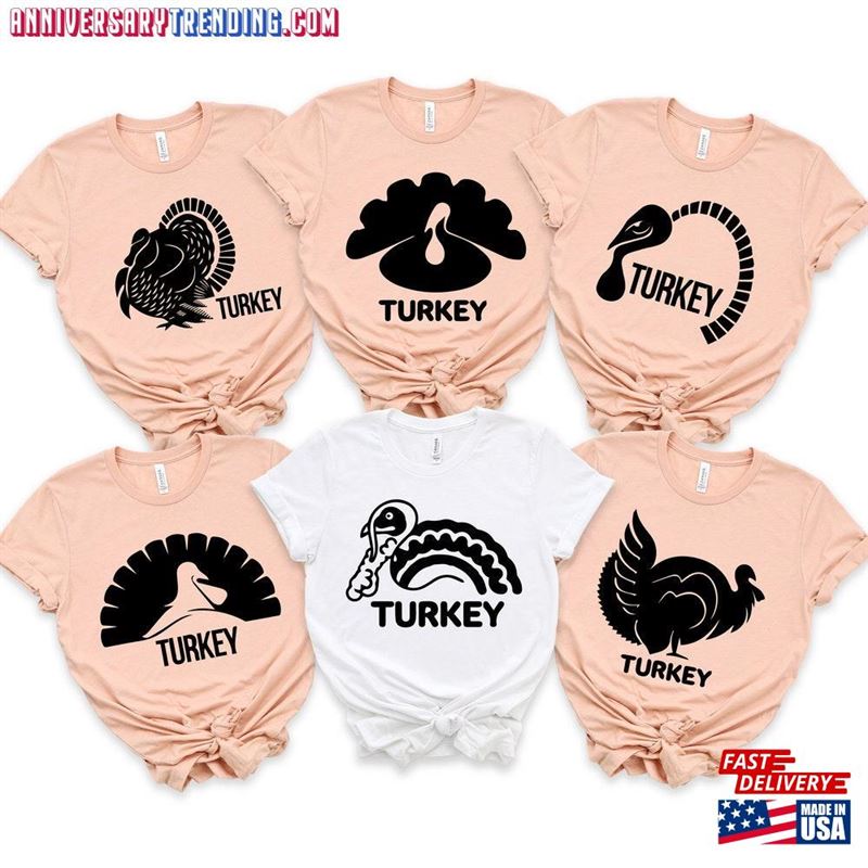 Custom Turkey T-Shirt Thanksgiving Shirts For Girls Family Sweatshirt