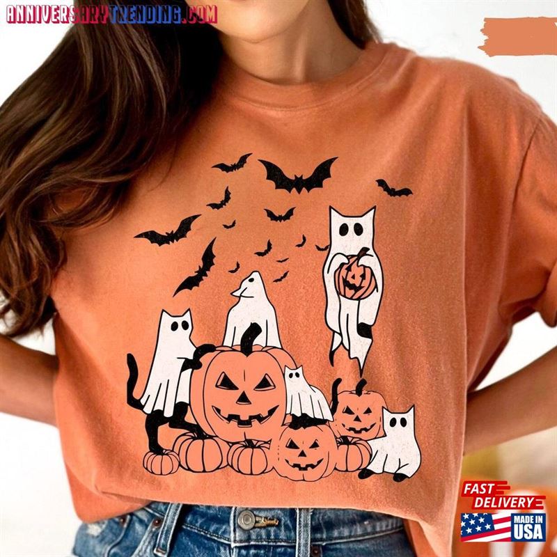 Cute Black Cat Halloween Shirt Hoodie Classic