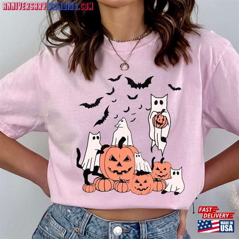 Cute Black Cat Halloween Shirt T-Shirt Sweatshirt