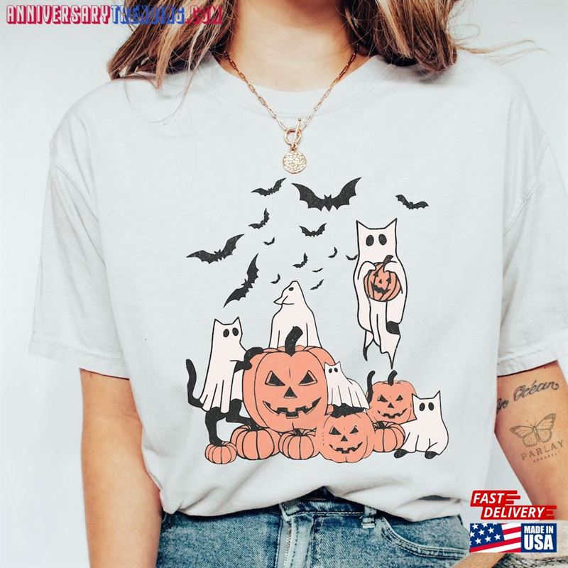 Cute Black Cat Halloween Shirt T-Shirt Sweatshirt