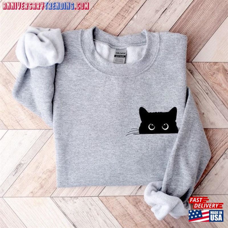 Cute Black Cat Halloween Sweatshirt Gift For Lover Hoodie Classic