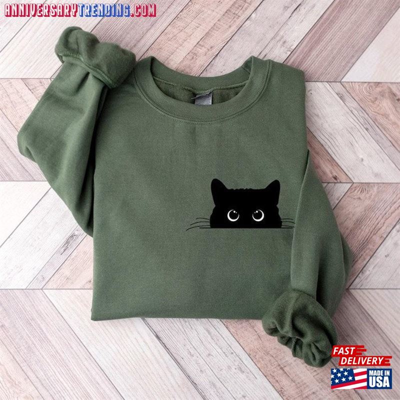 Cute Black Cat Halloween Sweatshirt Gift For Lover Hoodie Classic