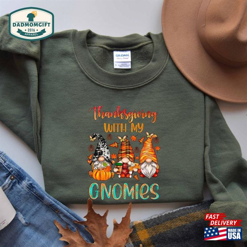 Cute Fall Sweatshirt Gnomes Sweat Thanksgiving T-Shirt Hoodie