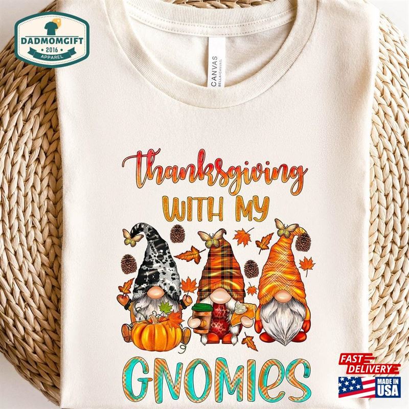 Cute Fall Sweatshirt Gnomes Sweat Thanksgiving T-Shirt Hoodie