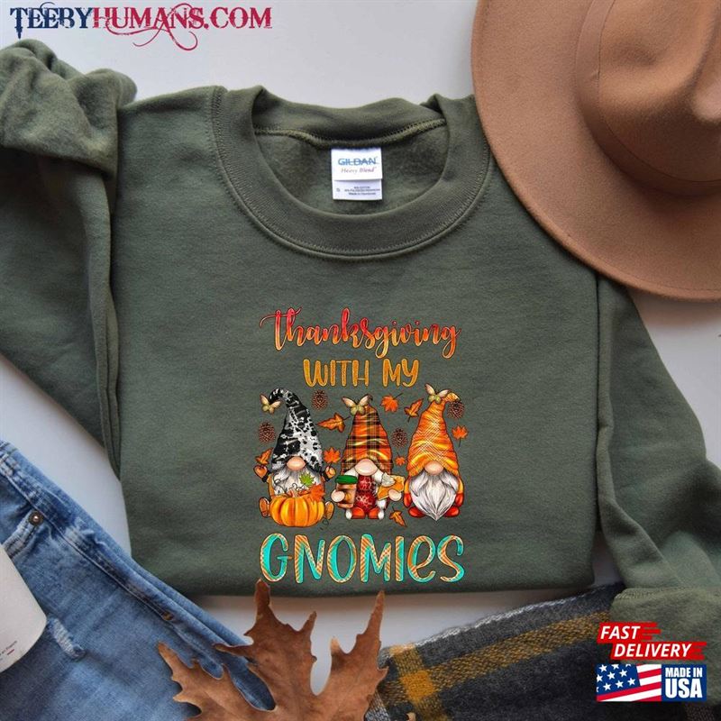 Cute Fall Sweatshirt Gnomes Sweat Thanksgiving Unisex T-Shirt