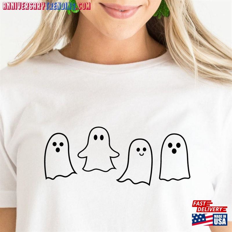 Cute Ghost Shirt Spooky Halloween Gifts Idea Sweatshirt Classic