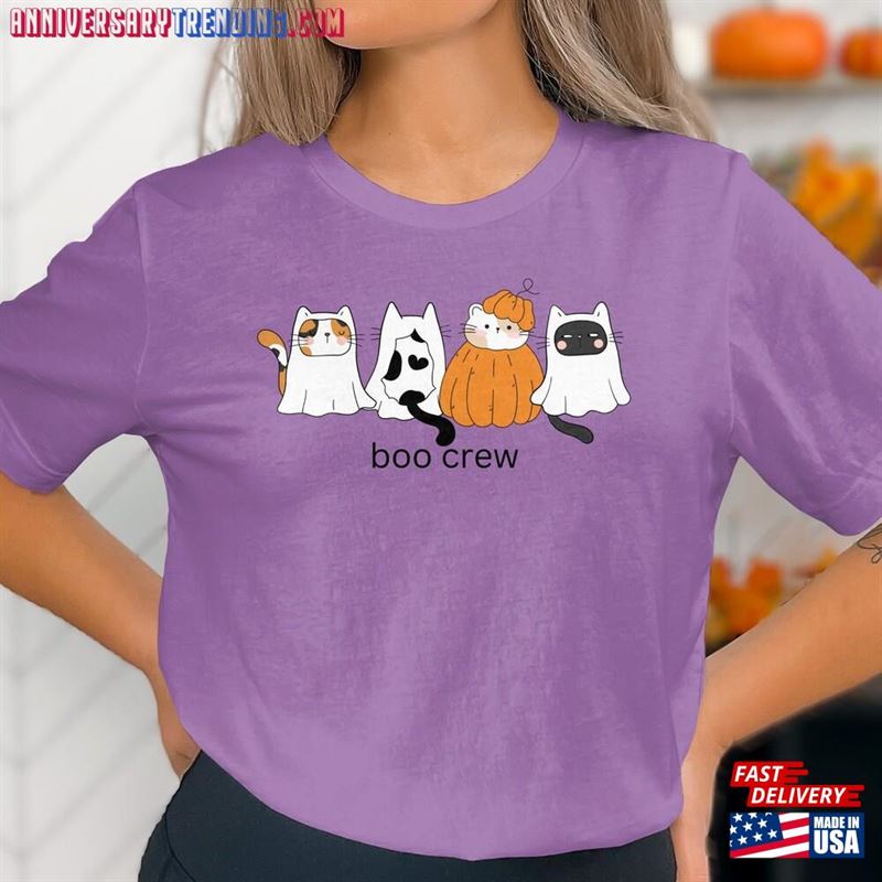 Cute Ghosts Cat Shirt Ghost Tee Lovers Sweatshirt T-Shirt Unisex