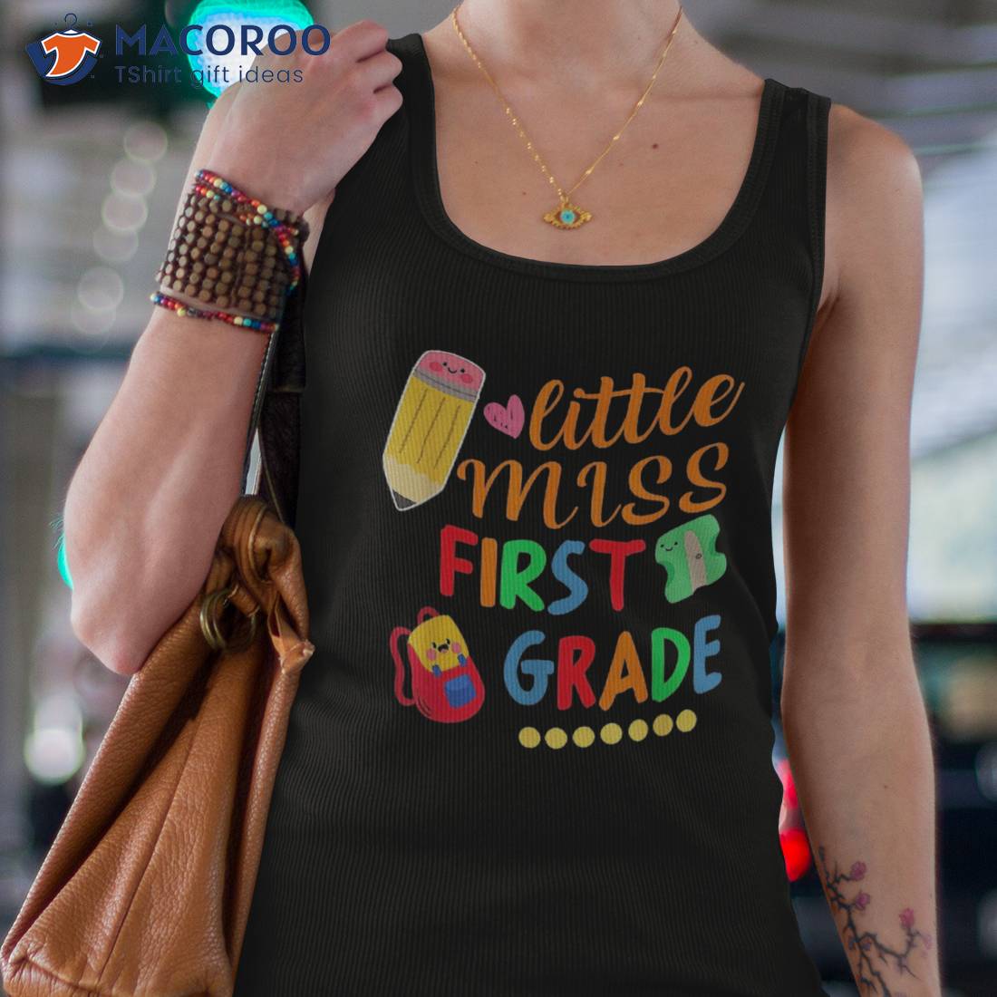 Cute Girl Little Miss First Grade Shirt Back To School Funny