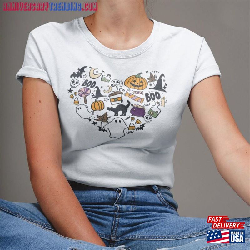 Cute Halloween Theme Shirt For Women T-Shirts Teacher T-Shirt Hoodie