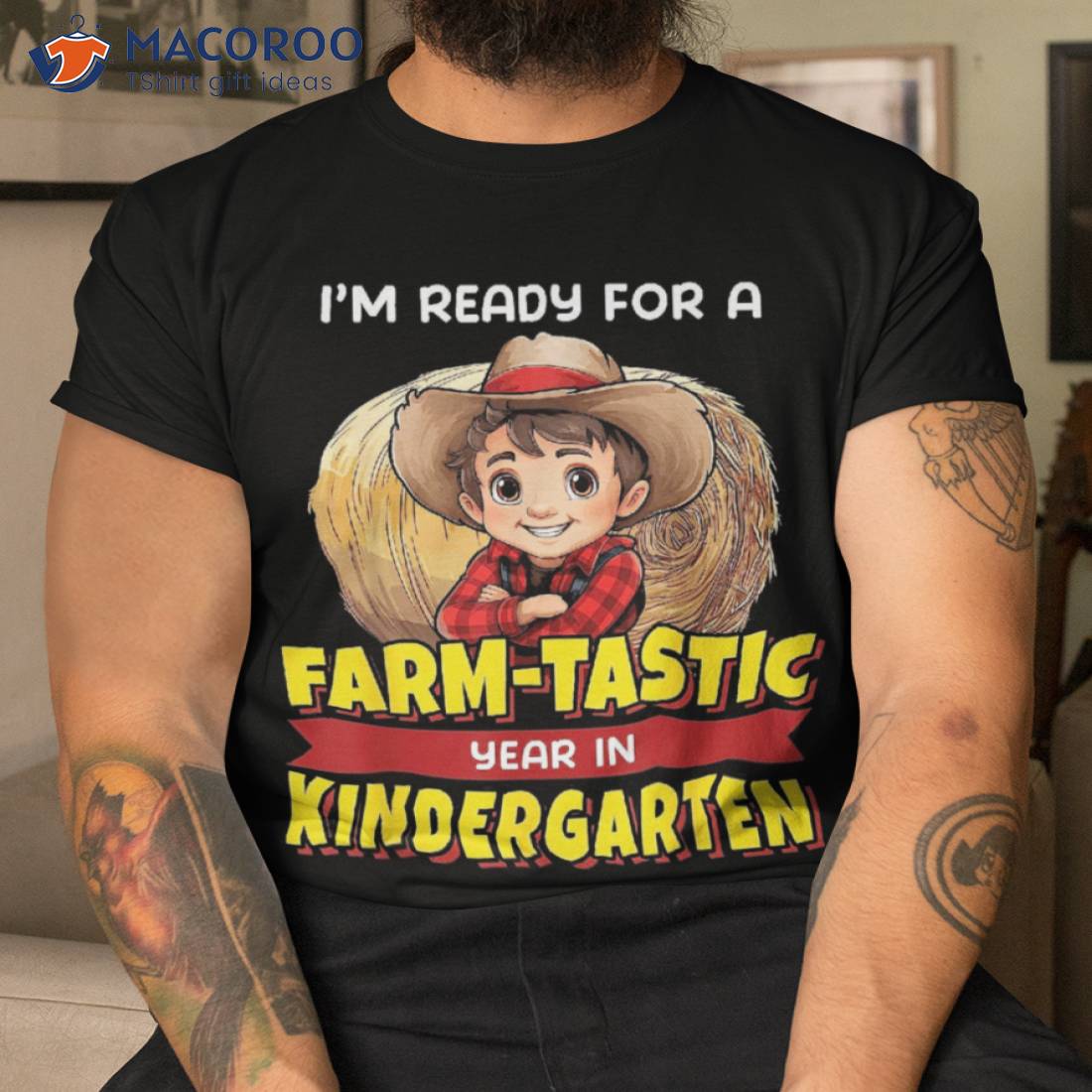 Cute Kindergarten Ready For Back To School Farmer Boy Shirt