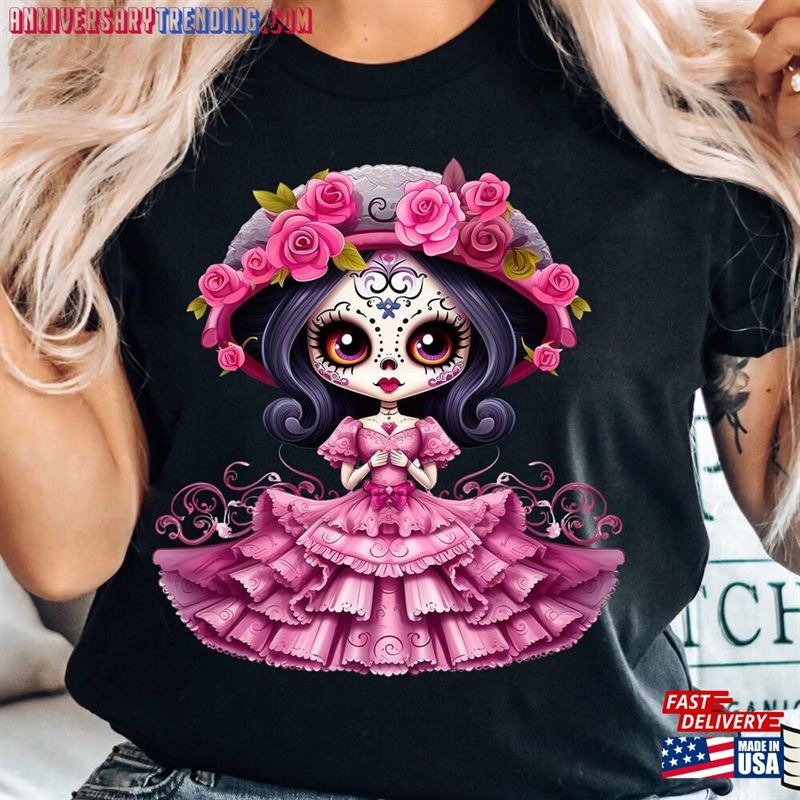 Cute La Catrina Shirt Day Of The Dead Dia De Los Muertos Sweatshirt Hoodie