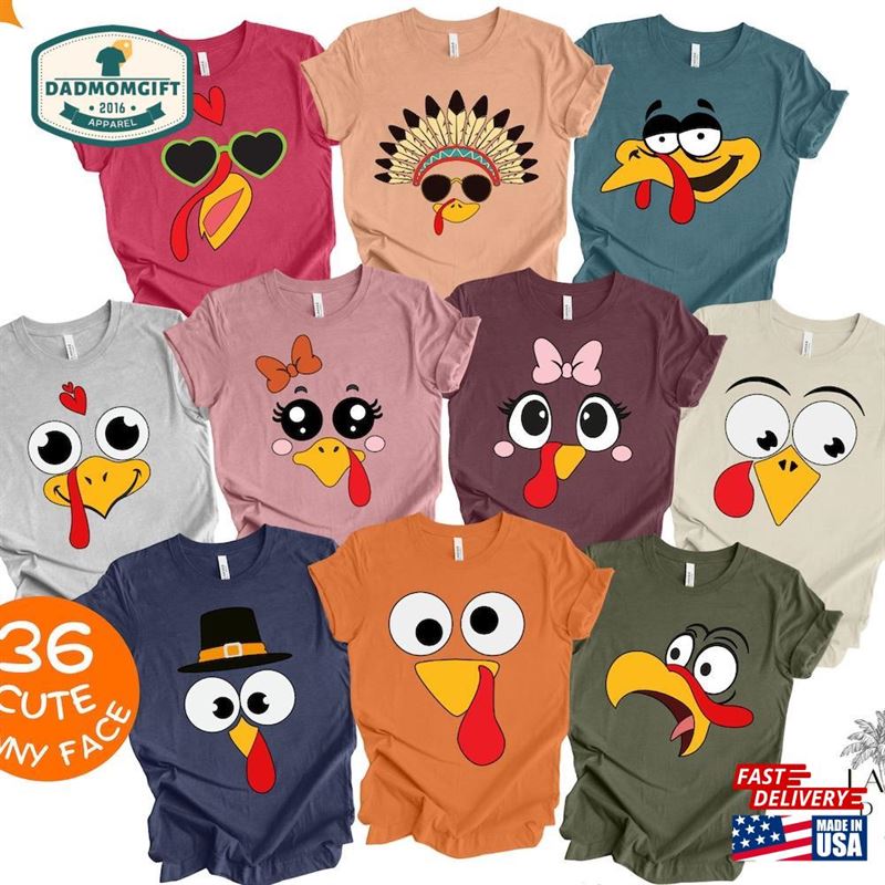 Cute Turkey Fall Thanksgiving Shirt T Womens Family Shirts Hoodie T-Shirt